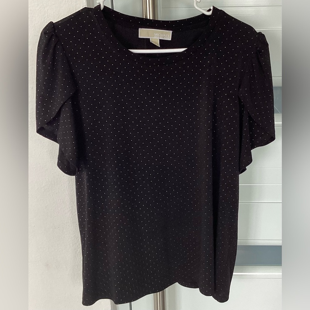 Michael Kors Black with tiny gold dots. Size L